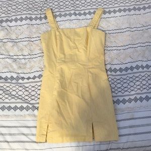 yellow striped forever 21 mini dress